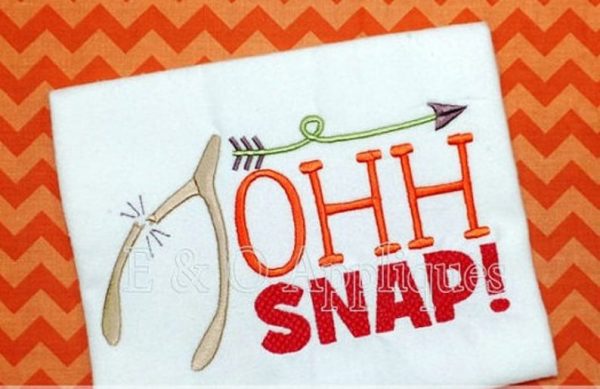 Oh snap shirt in embroidery